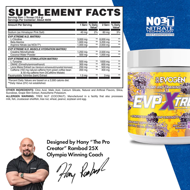 EVOGEN EVP Xtreme N.O. High-Stim Pre-Workout