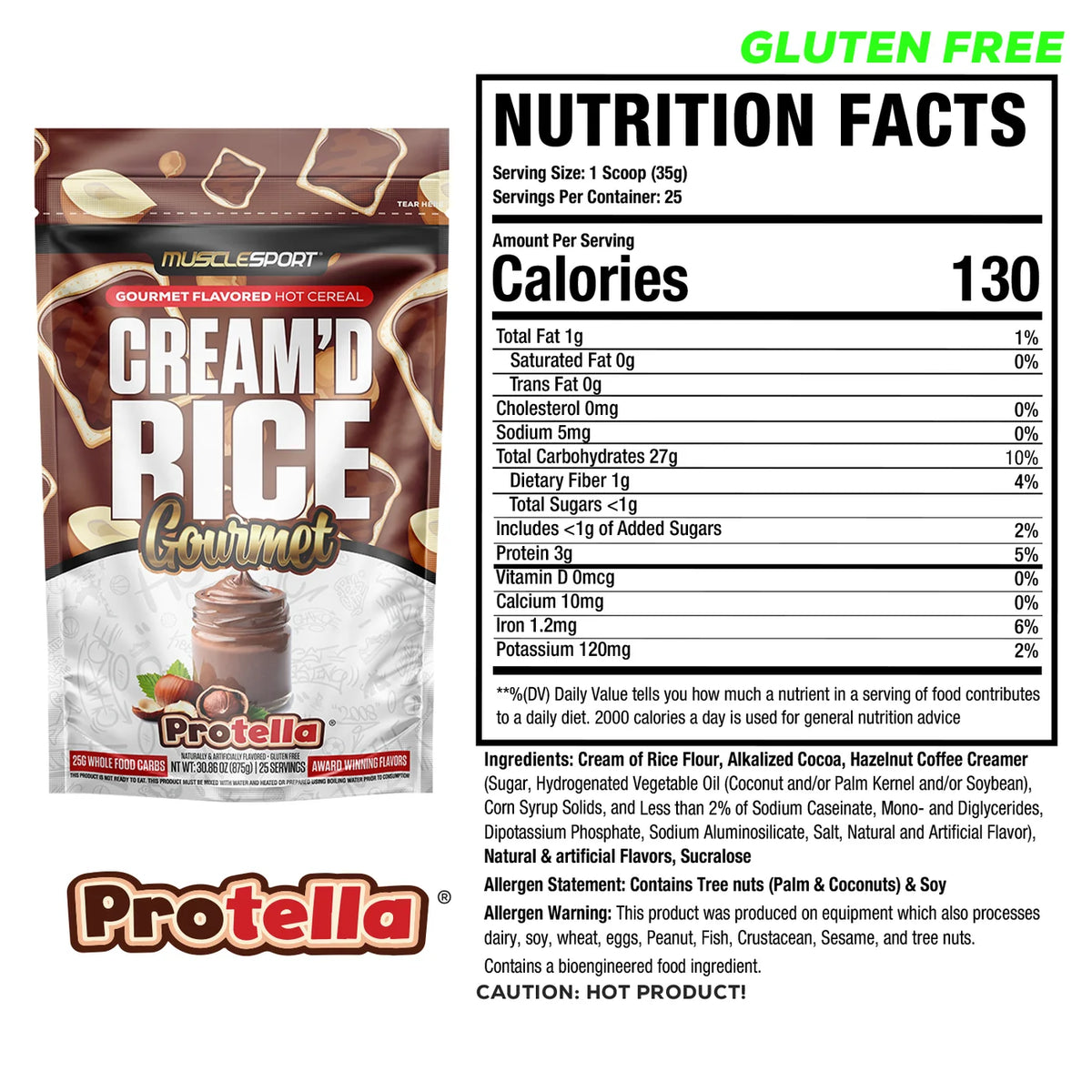 Muscle Sport Cream'd Rice Gourmet - Hot Cereal - 25 Servings