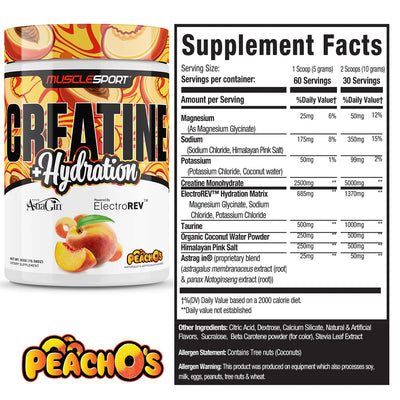 MUSCLE SPORT Creatine + Hydration™ 300 Grams