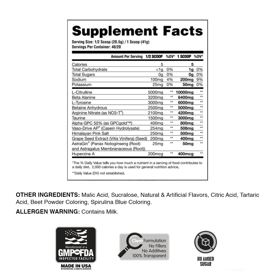 APOLLON Bare Knuckle - Premium Non-Stimulant Pre-Workout
