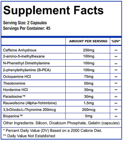 MUSCLEFORCE VANQUISH HARDCORE FAT-BURNER
