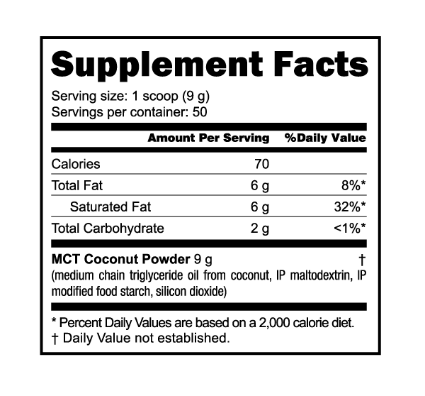 NUTRA BIO MCT POWDER (1Lb)